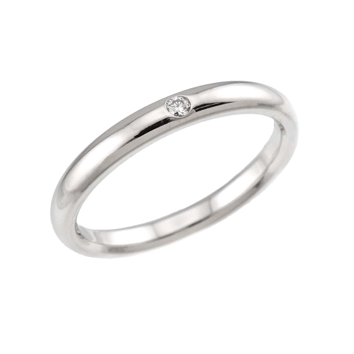 Tiffany & Co Stacking Band Ring Diamond Platinum — view 5