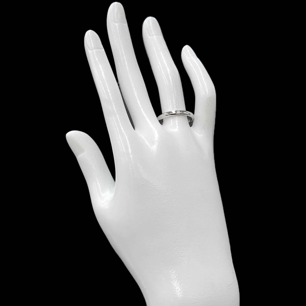 Tiffany & Co Stacking Band Ring Diamond Platinum — view 7