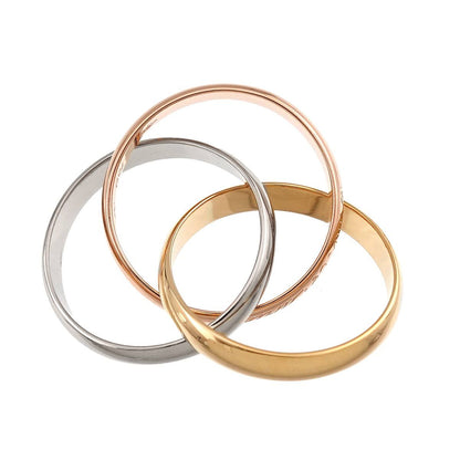 Cartier Trinity 53 Ring MM 18K Yellow Gold WG PG Triple Strand Three Gold Color 750 — view 7