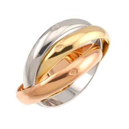 Cartier Trinity 53 Ring MM 18K Yellow Gold WG PG Triple Strand Three Gold Color 750 — view 6