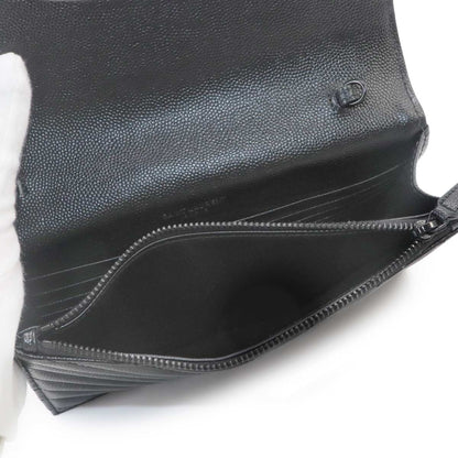 Saint Laurent Cassandra Envelope Chain Wallet Leather Black Shoulder Bag — view 7