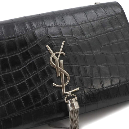 Saint Laurent Kate Chain Shoulder Bag Croco — view 8