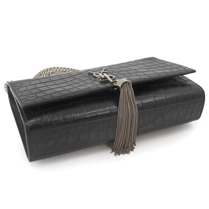 Saint Laurent Kate Chain Shoulder Bag Croco — view 4