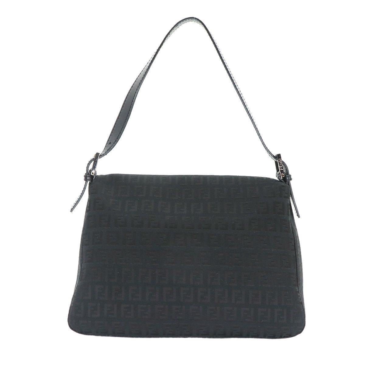 Fendi Zucchino Mamma Bucket Shoulder Bag Canvas Black Gunmetal — view 3
