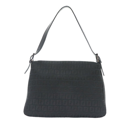 Fendi Zucchino Mamma Bucket Shoulder Bag Canvas Black Gunmetal — view 3