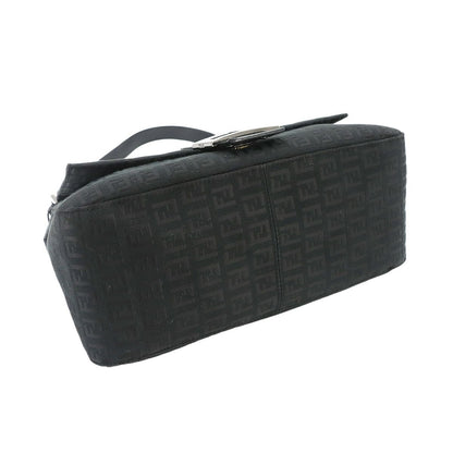 Fendi Zucchino Mamma Bucket Shoulder Bag Canvas Black Gunmetal — view 5