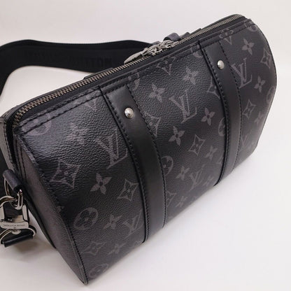 Louis Vuitton City Keepall Shoulder Bag Monogram Eclipse Reverse Black Silver — view 2