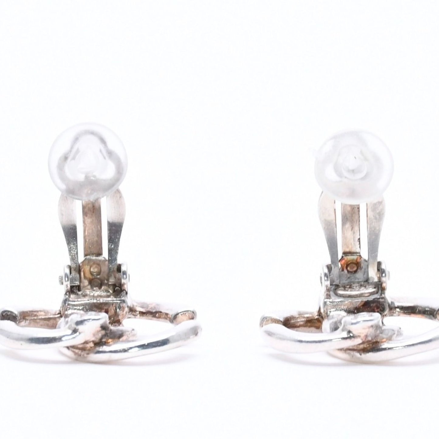 Chanel Vintage CC Logo Earrings 01 Metal Silver — view 5