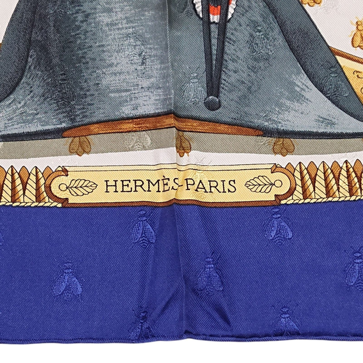 Hermes Napoleon Silk Scarf Blue — view 7