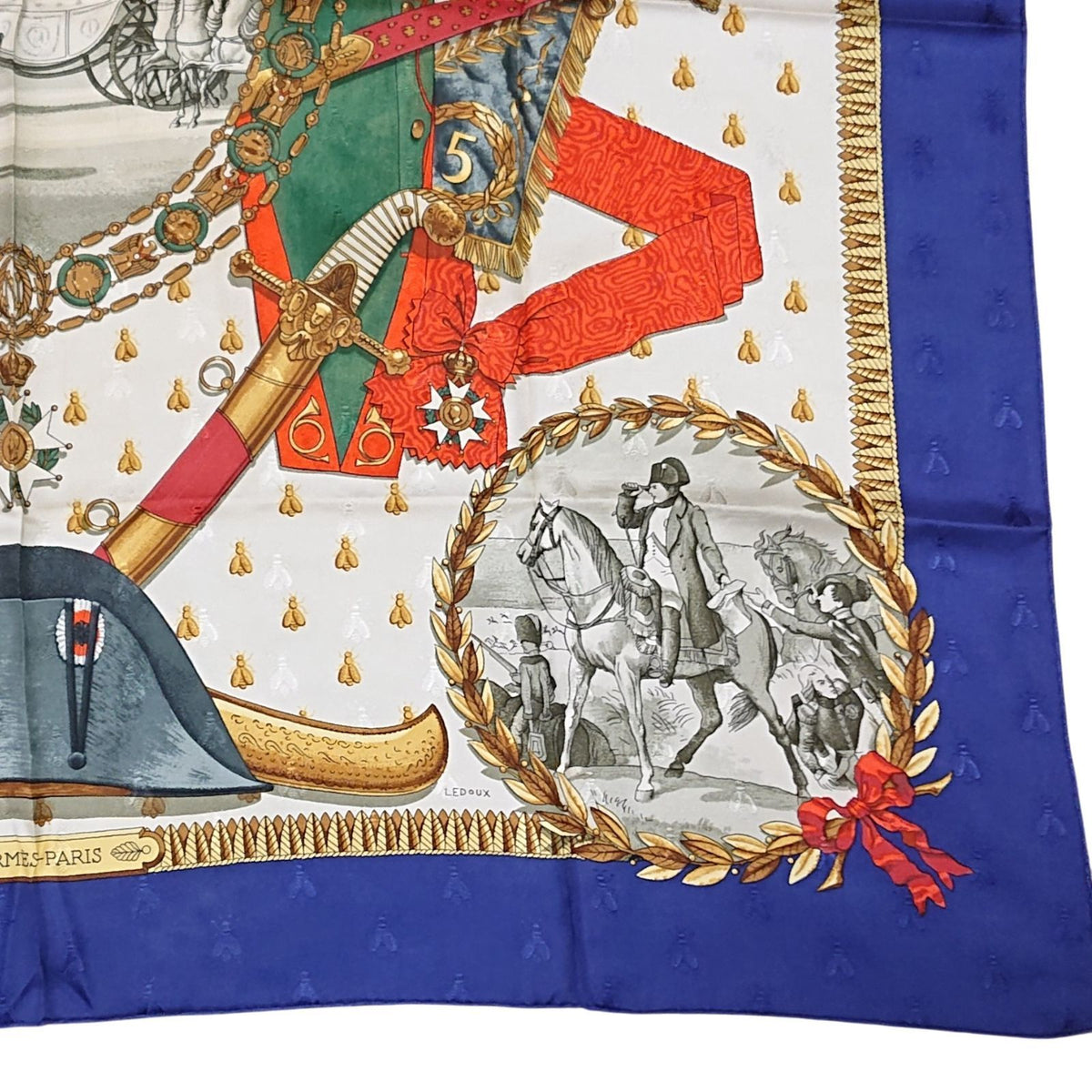 Hermes Napoleon Silk Scarf Blue — view 3