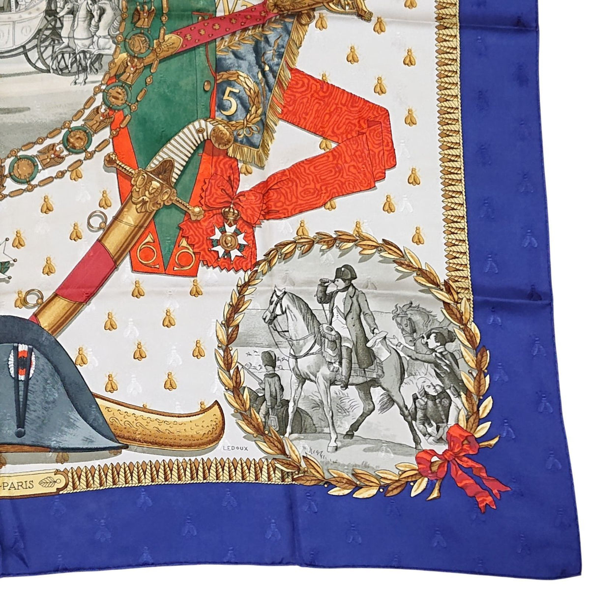Hermes Napoleon Silk Scarf Blue — view 4