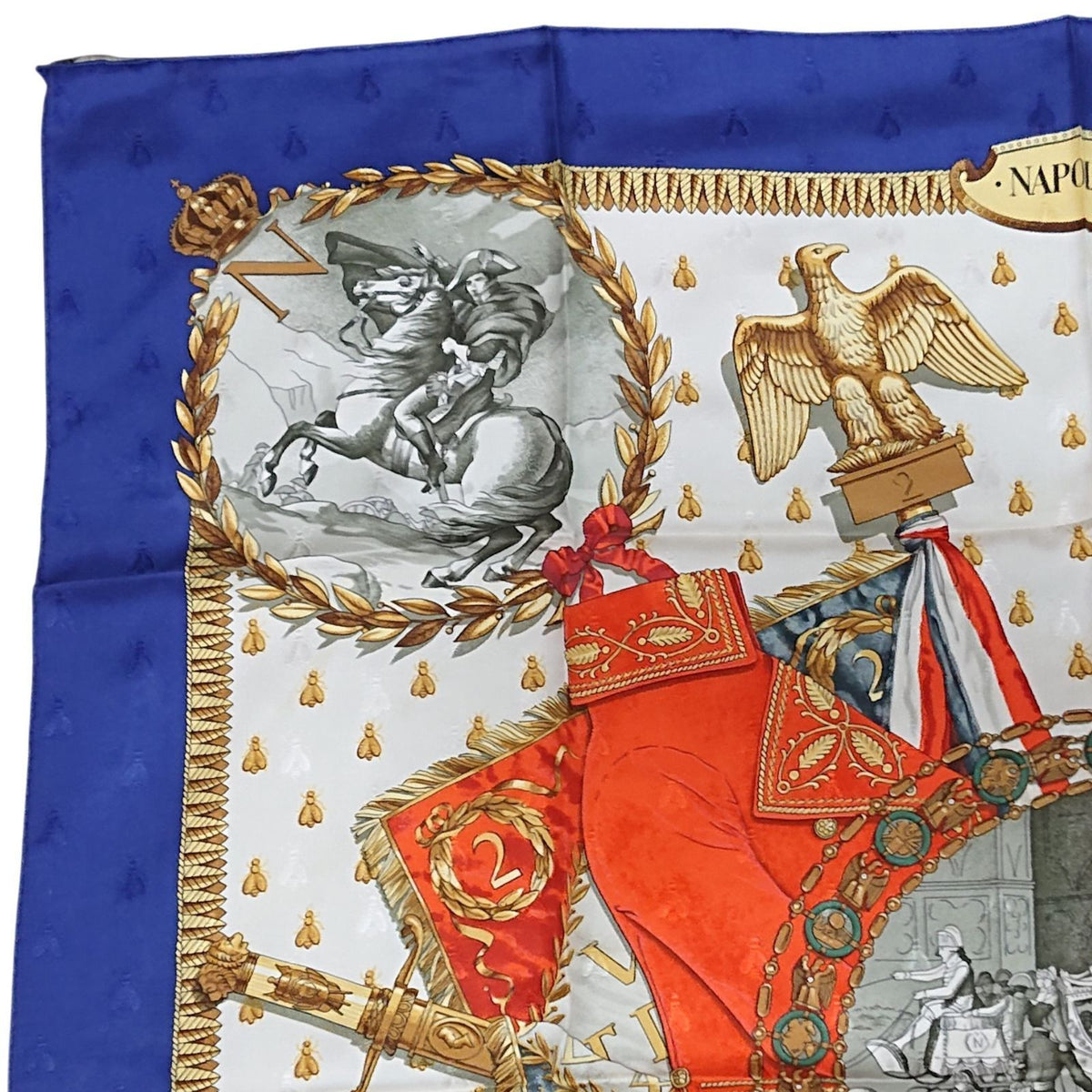Hermes Napoleon Silk Scarf Blue — view 6