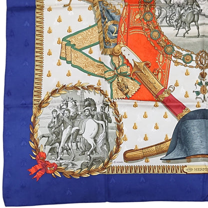 Hermes Napoleon Silk Scarf Blue — view 2