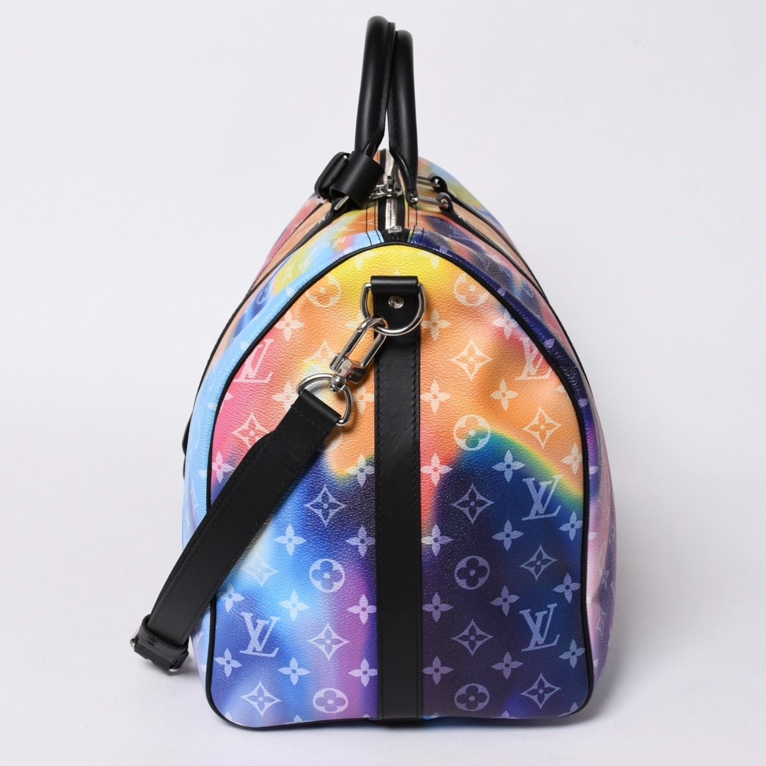 Louis Vuitton Keepall Bandouliere 50 Boston Bag Monogram Sunset Silver — view 4