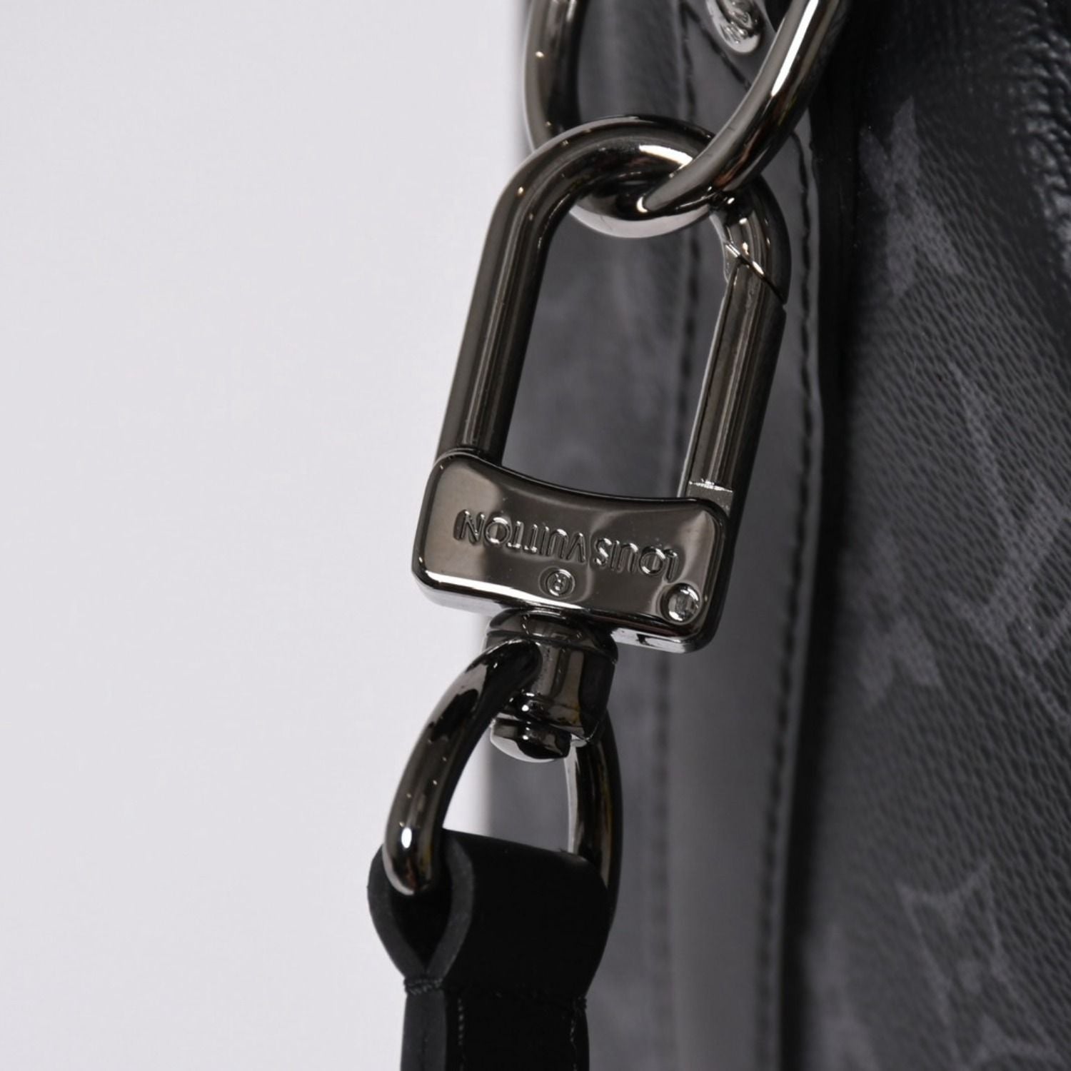 Louis Vuitton Keepall Bandouliere 45 Monogram Eclipse Canvas Black Leather — view 5