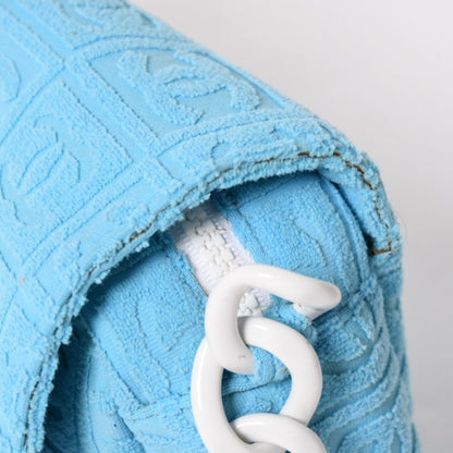 Chanel Sports Line Plastic Chain Shoulder Bag CC Logo Pile Blue White Choco — view 5