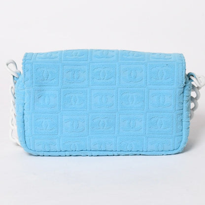 Chanel Sports Line Plastic Chain Shoulder Bag CC Logo Pile Blue White Choco — view 2