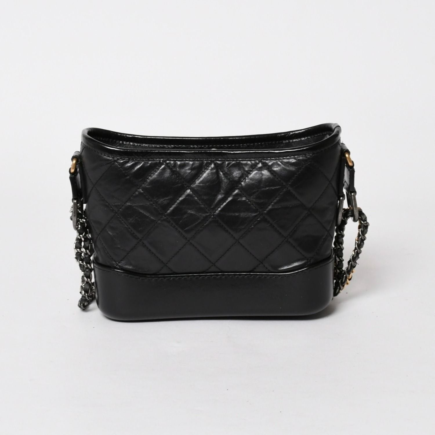 Chanel Gabrielle Shoulder Bag Chain Leather Black Gold — view 2