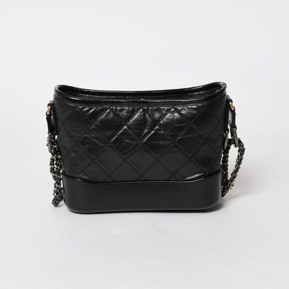 Chanel Gabrielle Shoulder Bag Chain Leather Black Gold — view 2