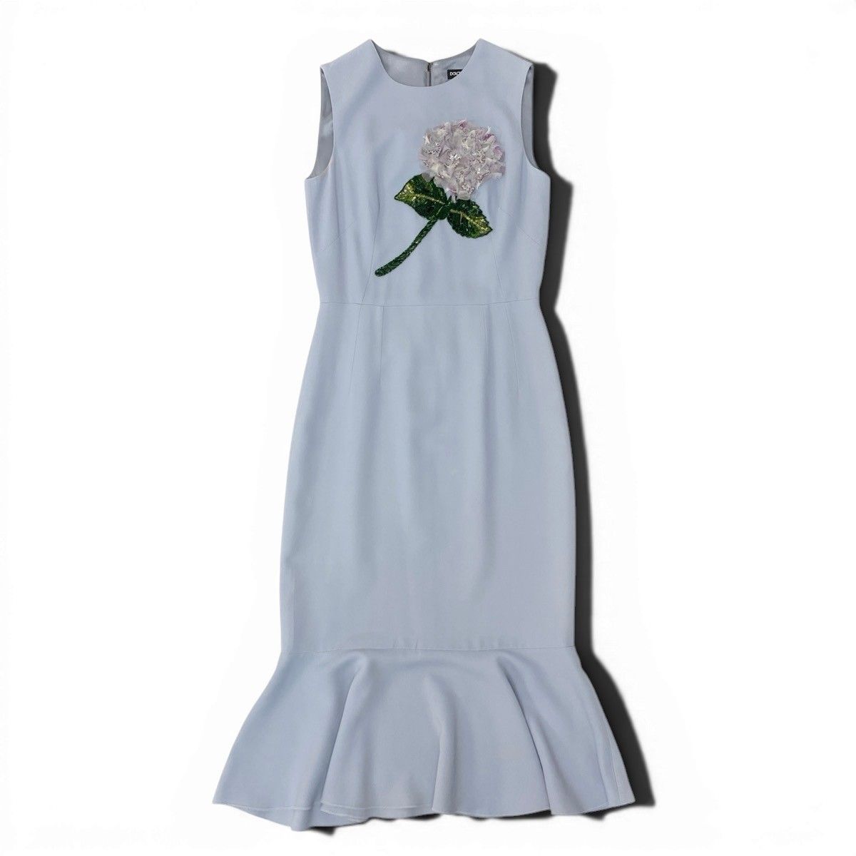 Dolce & Gabbana Hortensia Hydrangea Flower Decoration Sleeveless Dress 40 Light — view 2