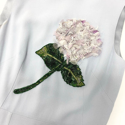 Dolce & Gabbana Hortensia Hydrangea Flower Decoration Sleeveless Dress 40 Light — view 5