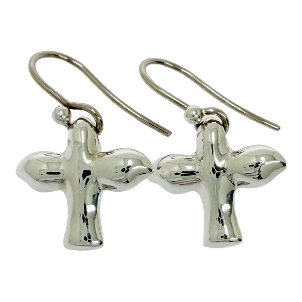 Tiffany & Co Silver Bird Cross Earrings