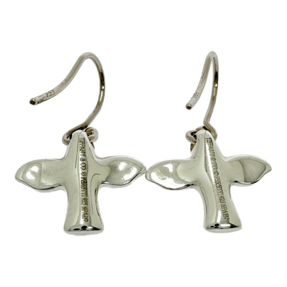 Tiffany & Co Silver Bird Cross Earrings — view 4