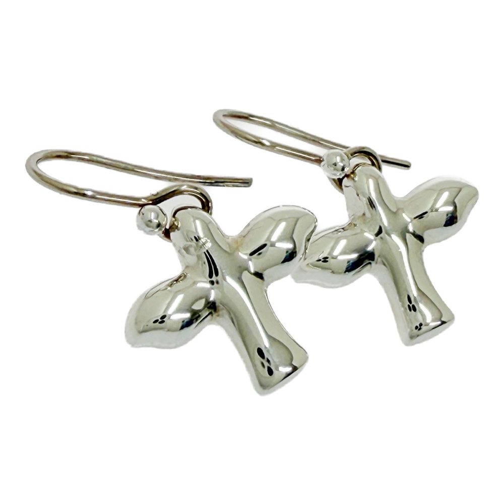 Tiffany & Co Silver Bird Cross Earrings — view 2