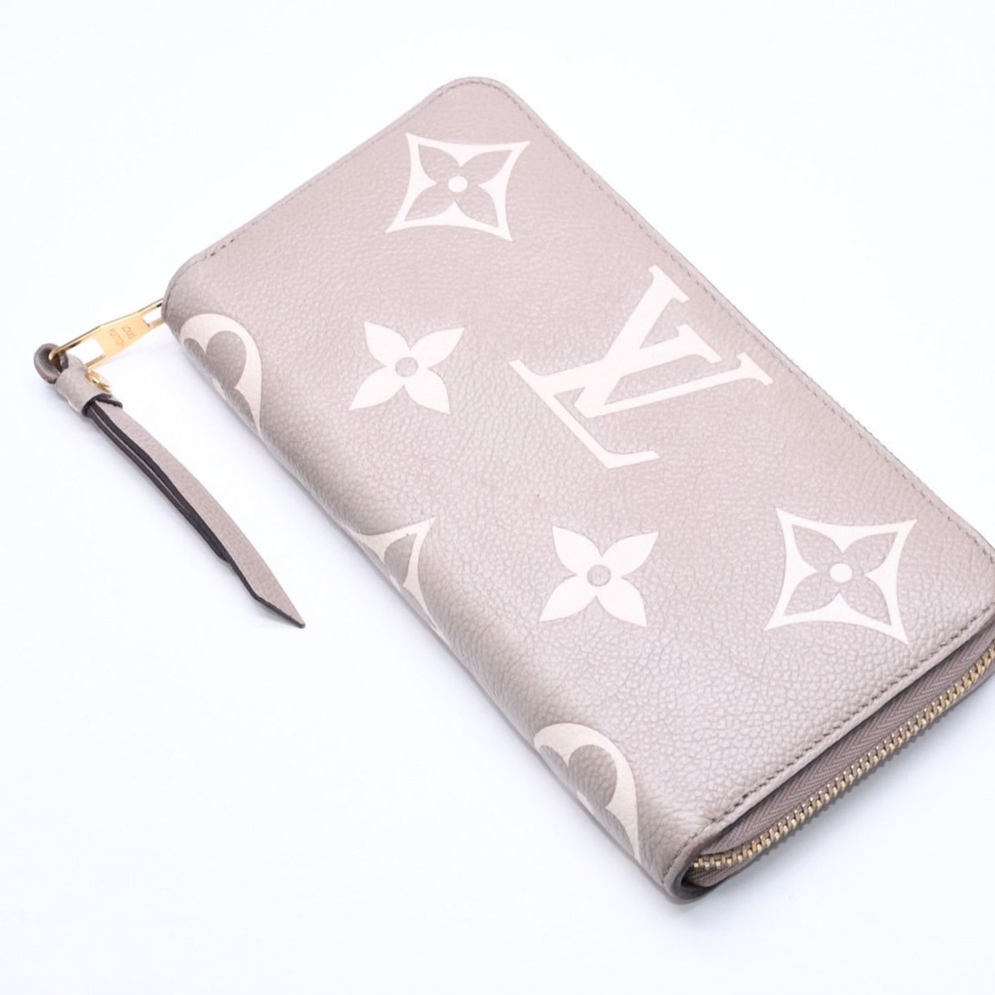 Louis Vuitton Monogram Empreinte Zippy Wallet Beige Ivory Gold — view 4