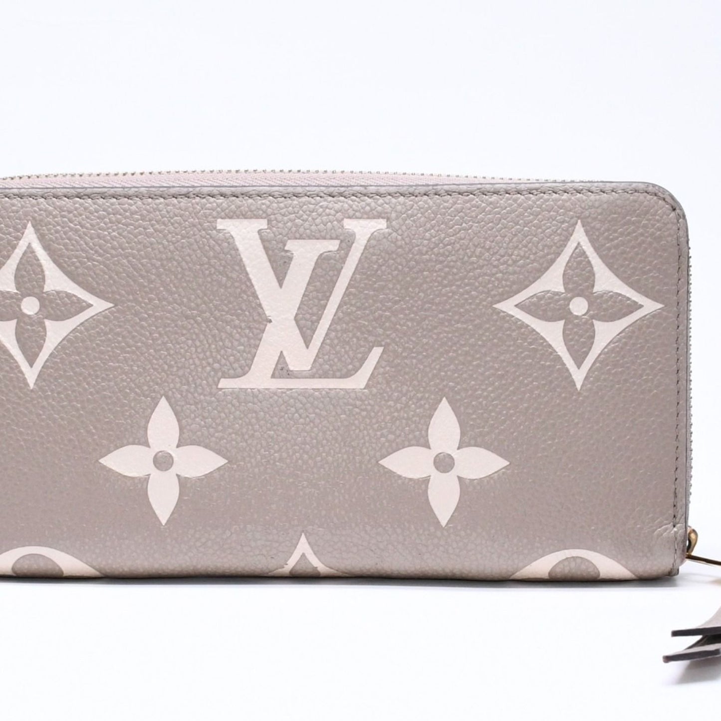 Louis Vuitton Monogram Empreinte Zippy Wallet Beige Ivory Gold — view 3