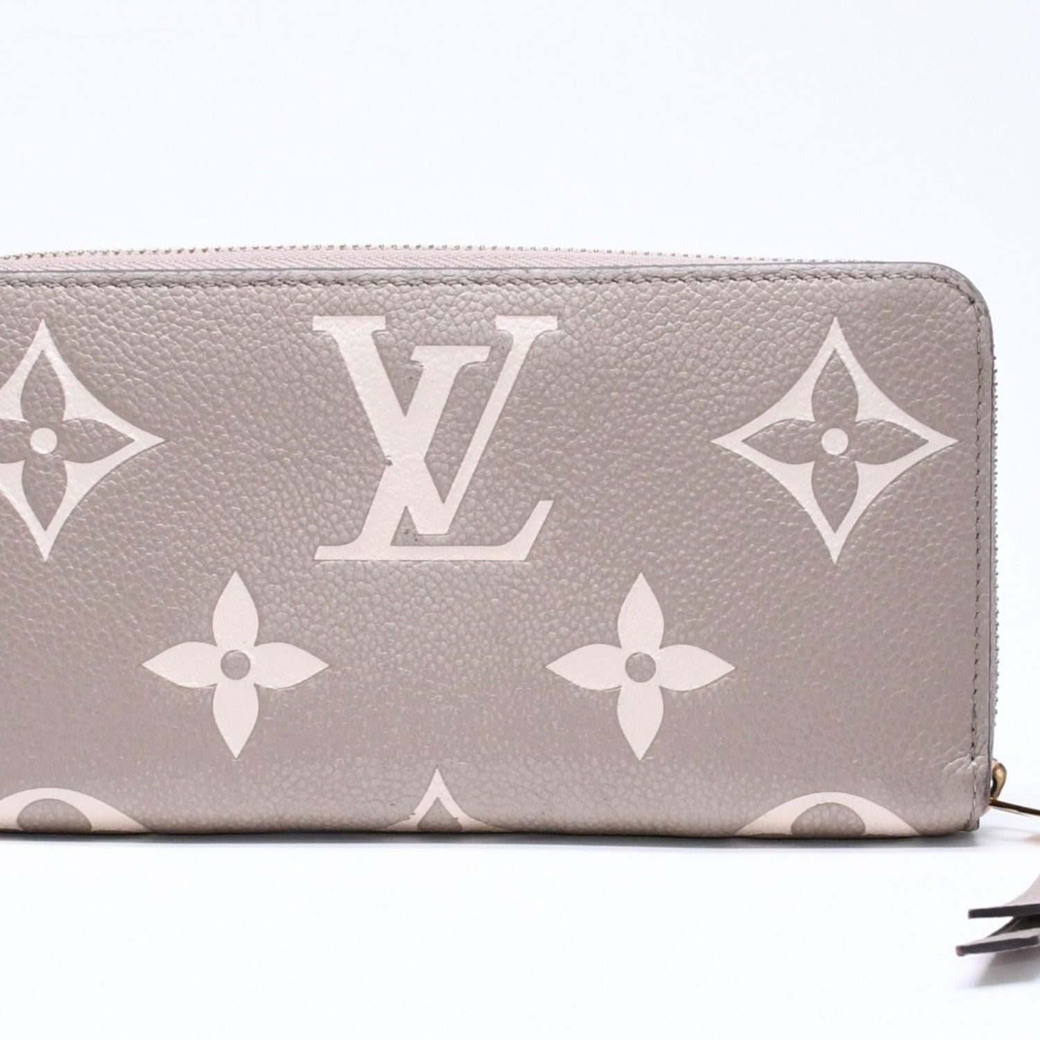 Louis Vuitton Monogram Empreinte Zippy Wallet Beige Ivory Gold — view 3