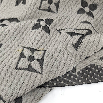 Louis Vuitton Scarf Escherve Logomania Wool Silk Light Gray — view 7