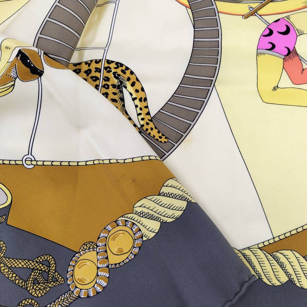 Hermes Carre 90 Scarf Circus 100% Silk Gray x Multicolor — view 5