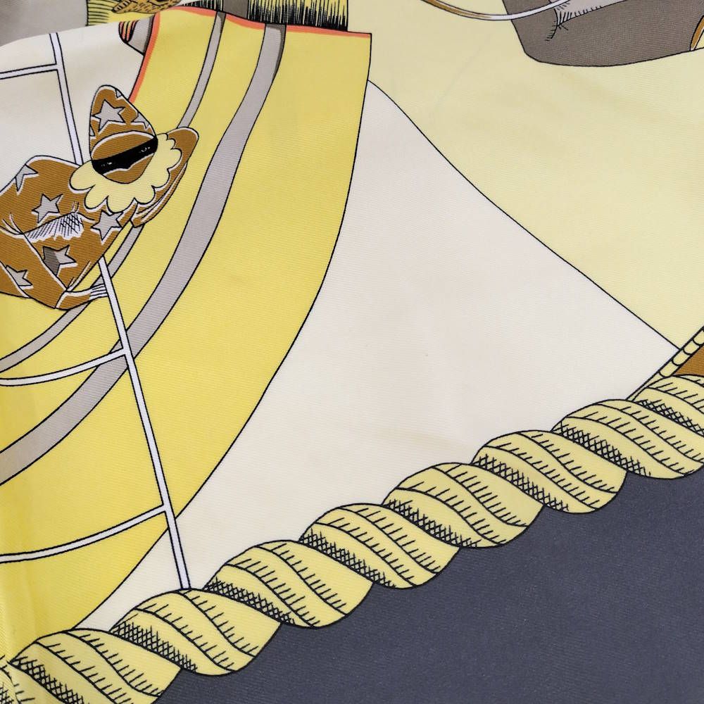 Hermes Carre 90 Scarf Circus 100% Silk Gray x Multicolor — view 6
