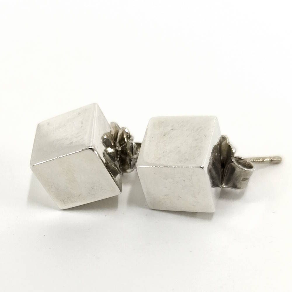 Tiffany & Co Cube Stud Earrings Silver — view 4