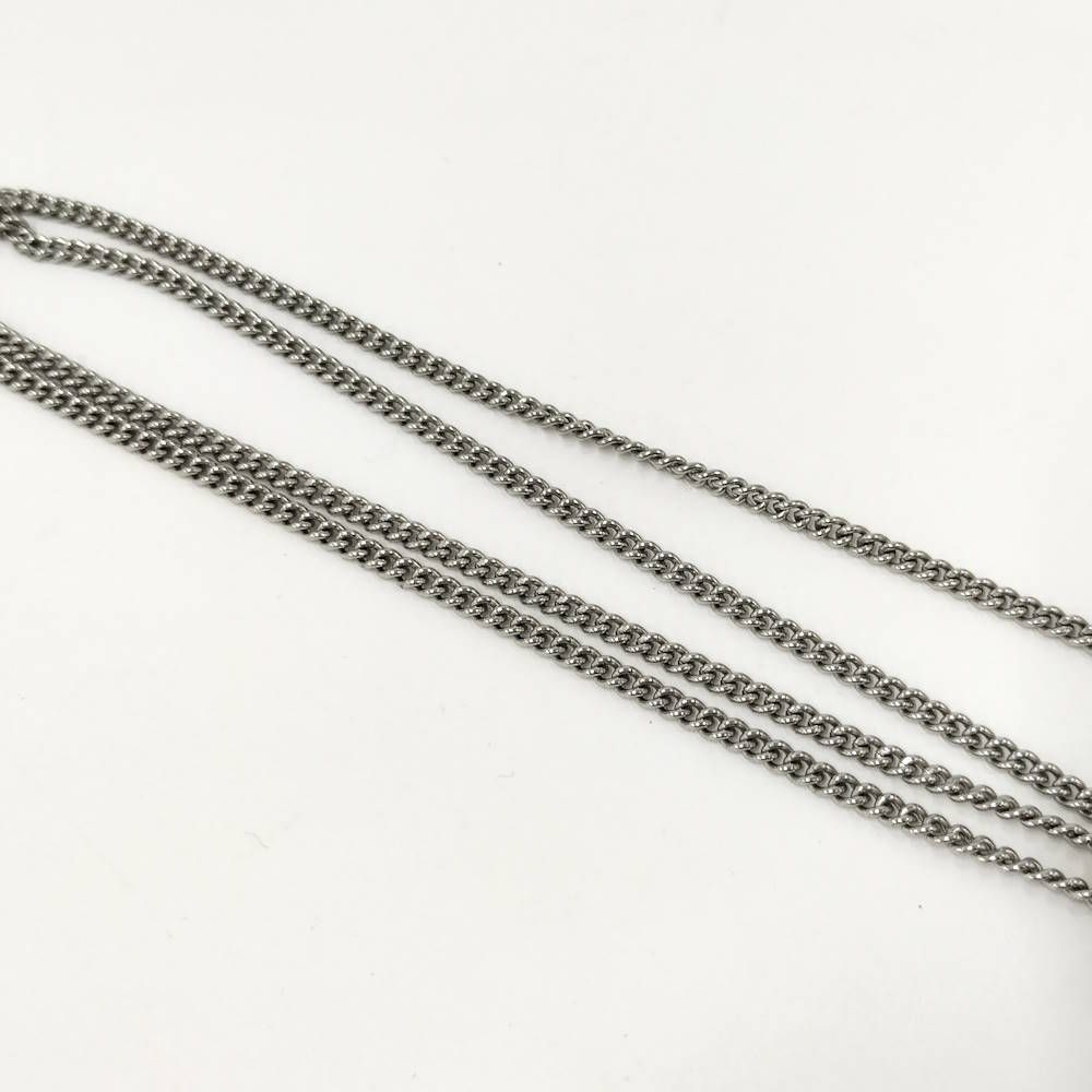 Fendi FF Logo Square Necklace Silver Gold — view 5