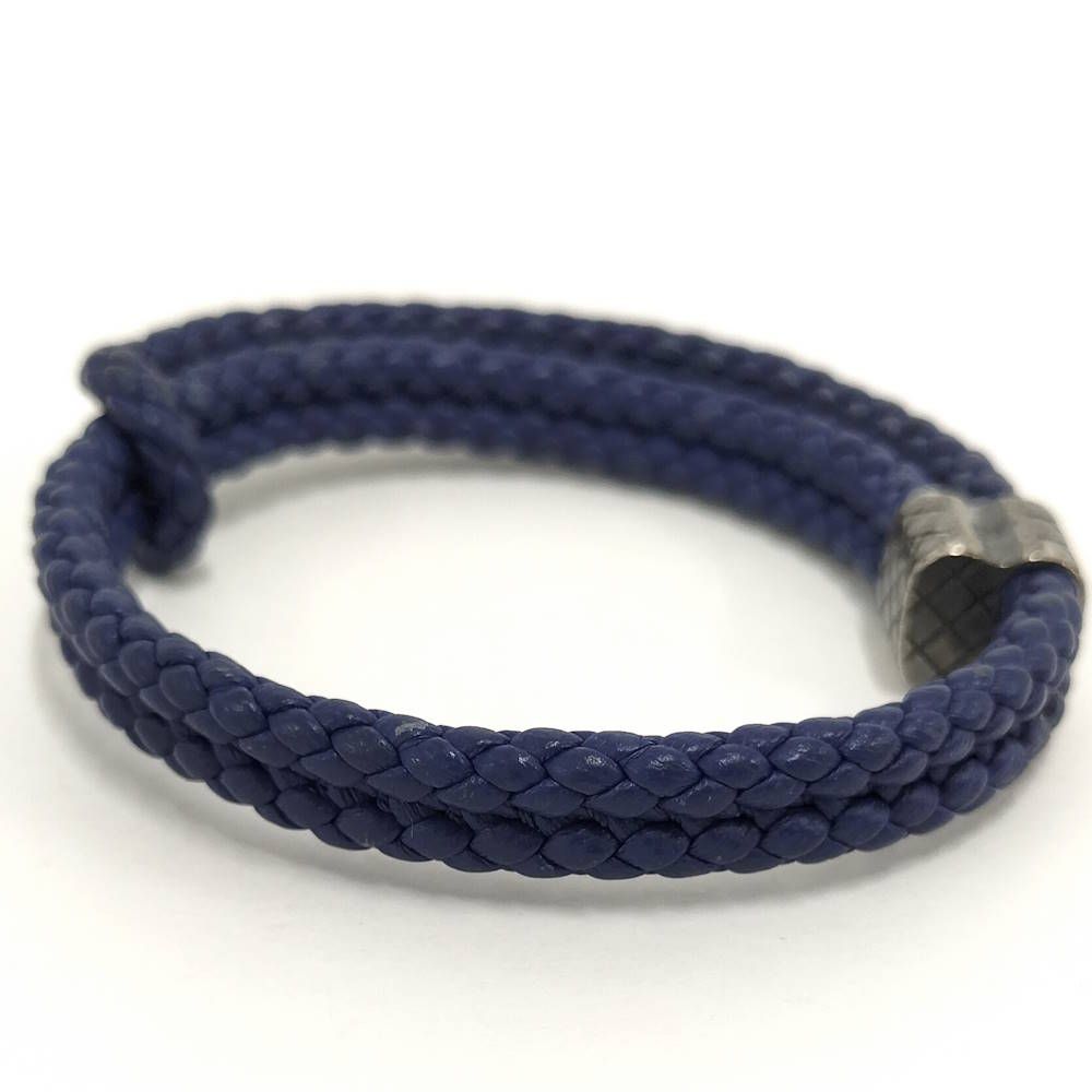 Bottega Veneta Intrecciato Leather Bracelet — view 4
