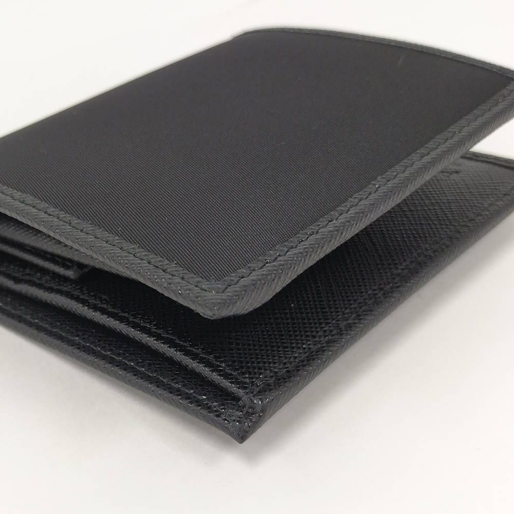 Prada Bifold Wallet Triangle Nylon Black — view 5