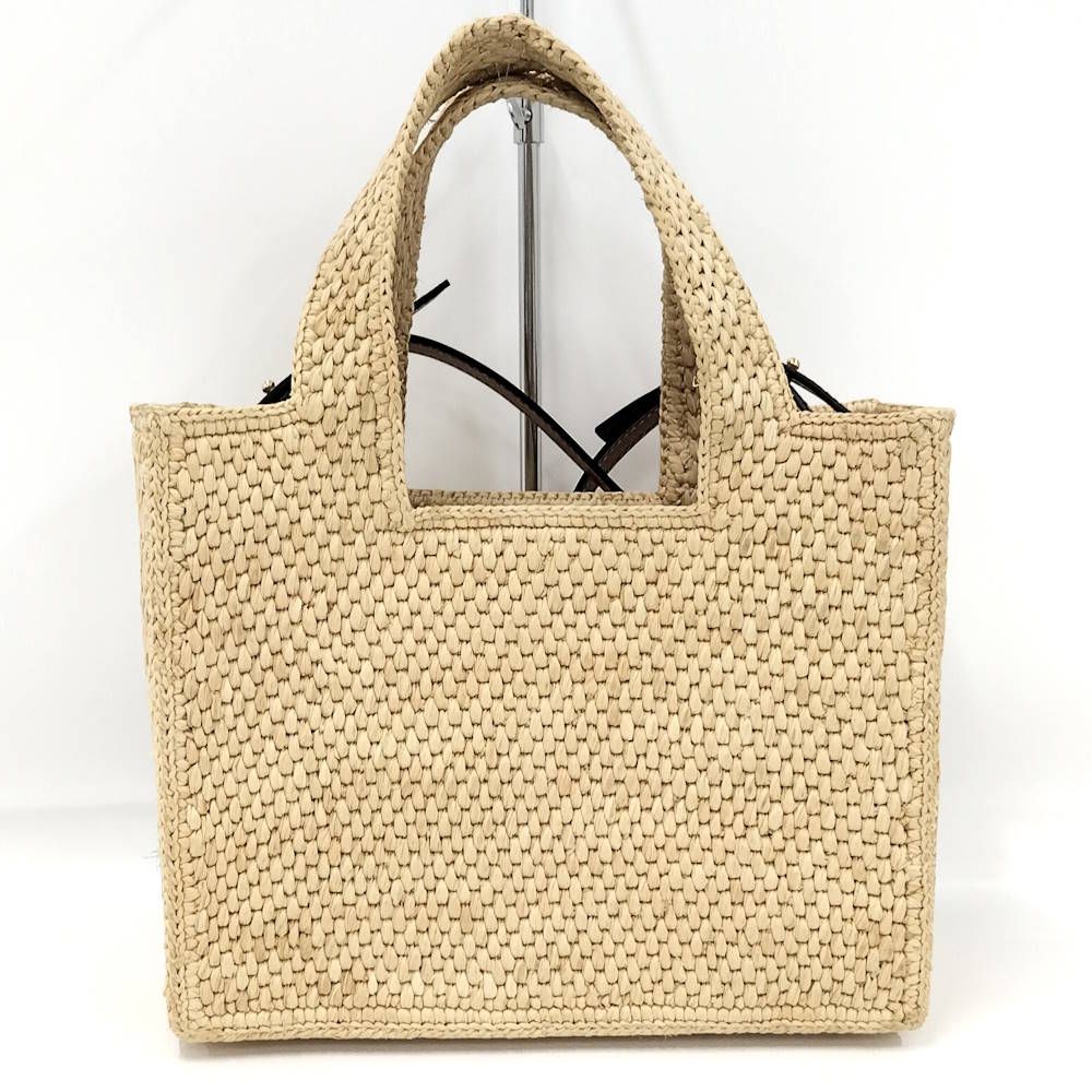 Loewe Font Small Tote Bag Raffia — view 2
