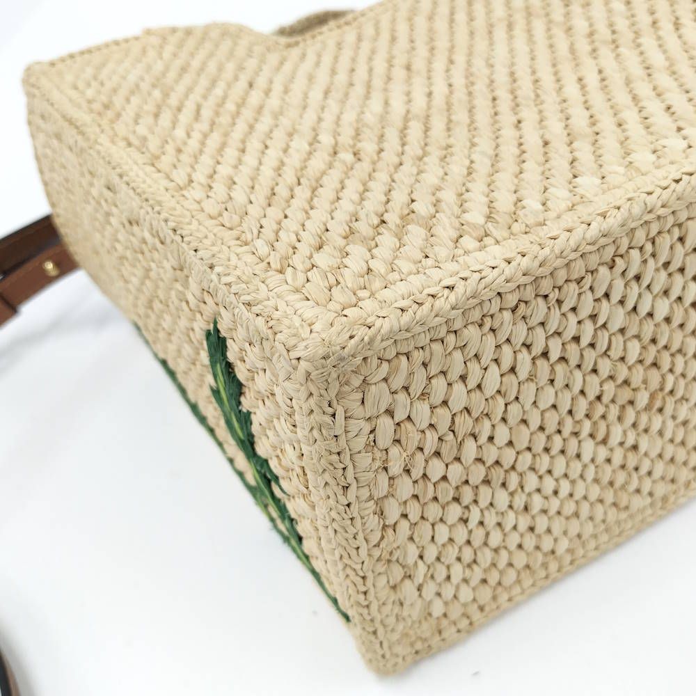 Loewe Font Small Tote Bag Raffia — view 4