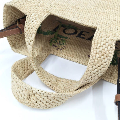 Loewe Font Small Tote Bag Raffia — view 5