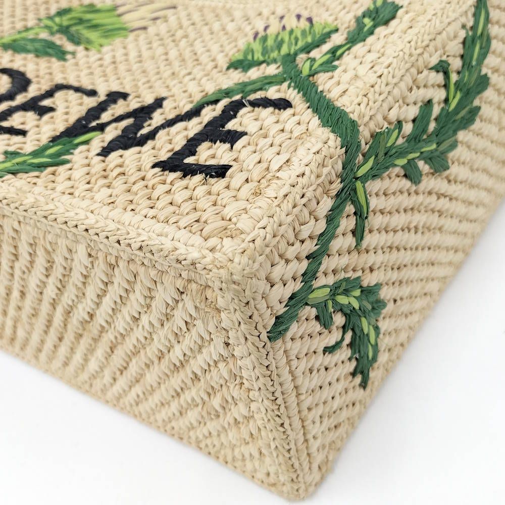 Loewe Font Small Tote Bag Raffia — view 3