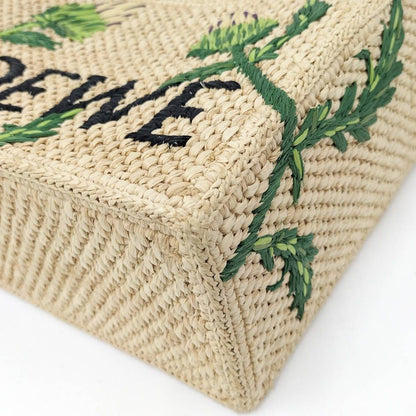 Loewe Font Small Tote Bag Raffia — view 3