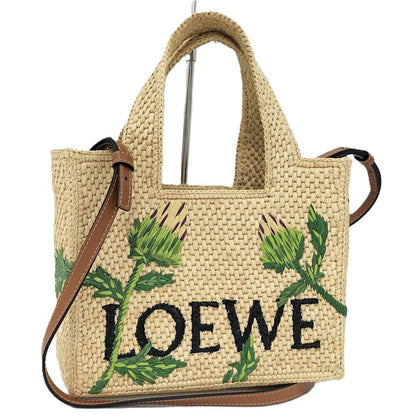 Loewe Font Small Tote Bag Raffia