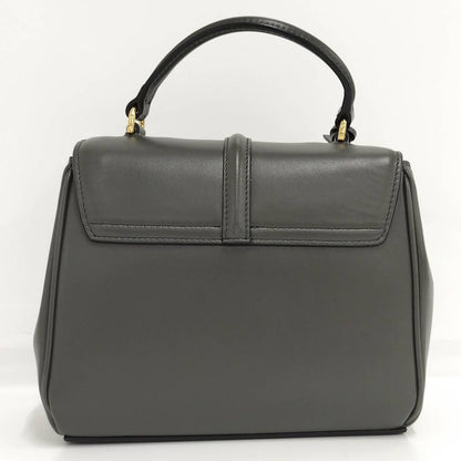 Celine Handbag Mini 16 Leather Gray Gold — view 2