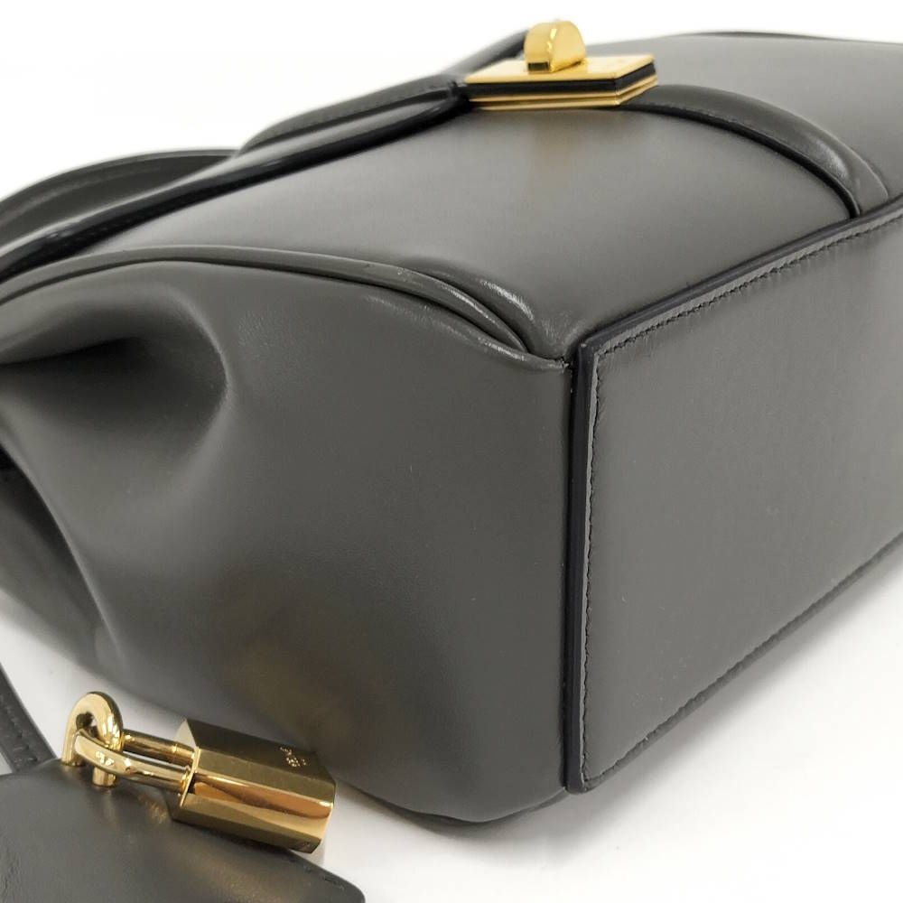 Celine Handbag Mini 16 Leather Gray Gold — view 4
