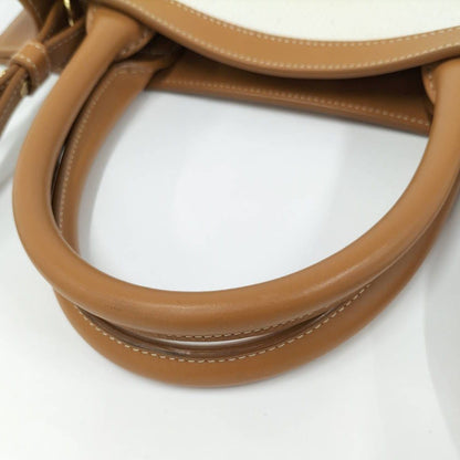 Celine Vertical Cabas Handbag Canvas Leather Ivory — view 5