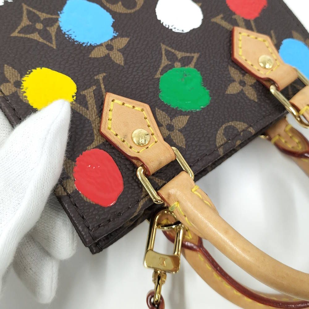 Louis Vuitton Monogram Petite Sac Plat 2-Way Mini Handbag Yayoi Kusama — view 8