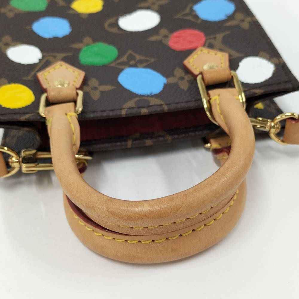Louis Vuitton Monogram Petite Sac Plat 2-Way Mini Handbag Yayoi Kusama — view 5