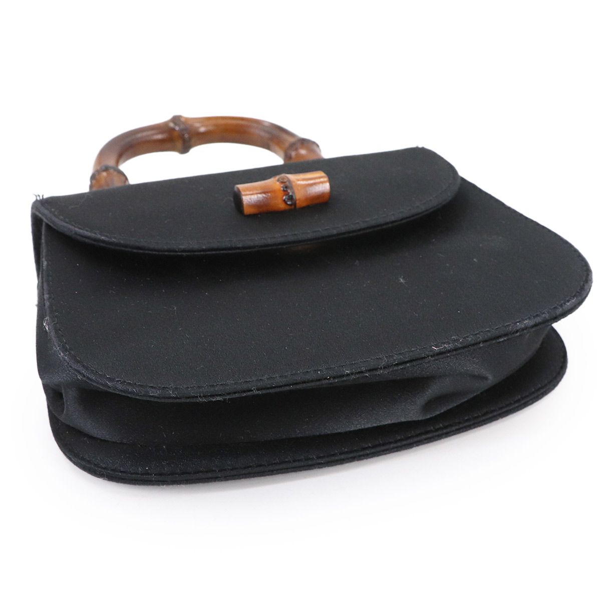 Gucci Bamboo Mini 2-Way Bag Satin Black 005 109 Gold Vintage — view 4